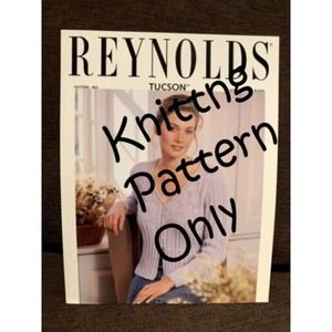New Reynolds Yarns Tucson 963 Lattice Cardigan Sweater Knitting Pattern